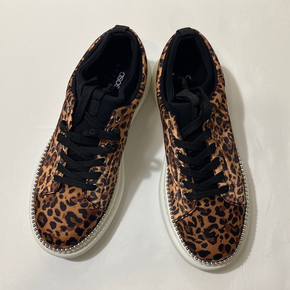ASOS design chunky sole leopard print sneakers - Picture 1 of 5